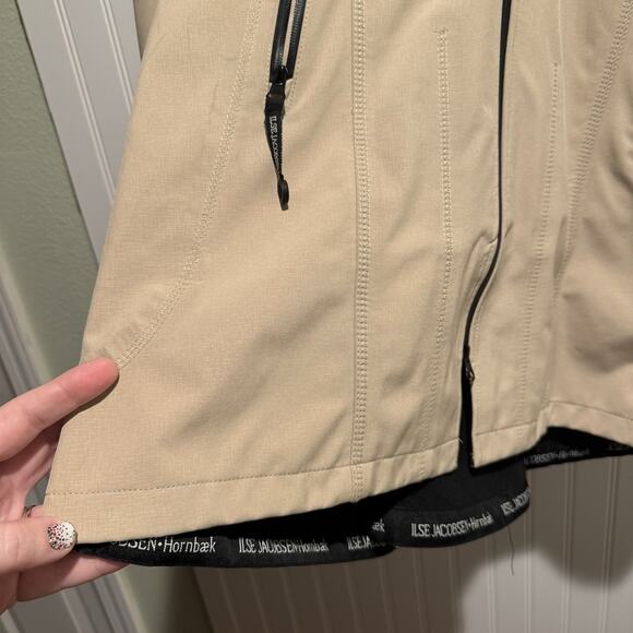 Ilse Jacobsen Tan Raincoat Fleece Lined Size 8 - Picture 3 of 7